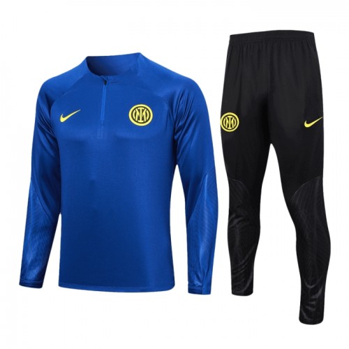 Inter Milan Sweat d'Entraînement Quarter-Zip 2023-24 Bleue Inter Milan Sweat d'Entraînement Quarter-Zip 2023-24 Bleue